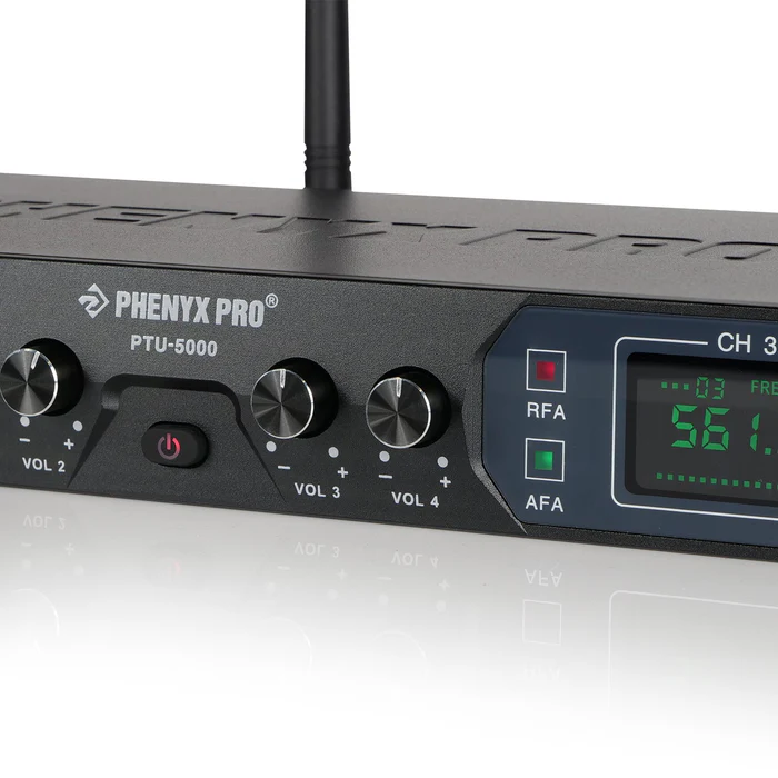 PTU-5000-2H2B | UHF Fixed Frequency Quad Wireless Microphone System - Image 5