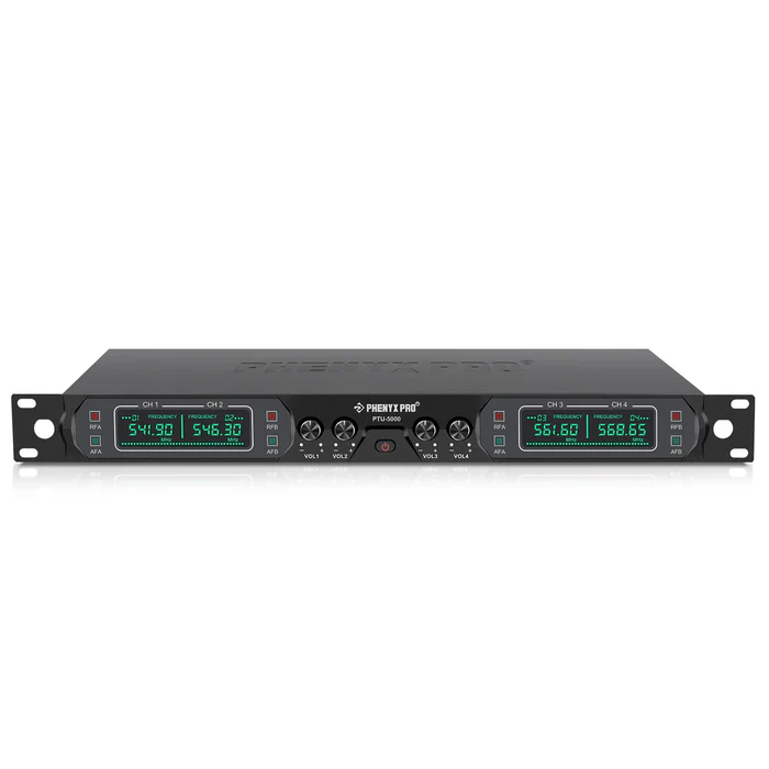 PTU-5000-2H2B | UHF Fixed Frequency Quad Wireless Microphone System - Image 2