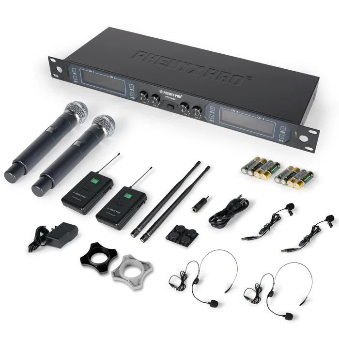 PTU-5000-2H2B | UHF Fixed Frequency Quad Wireless Microphone System - Image 9