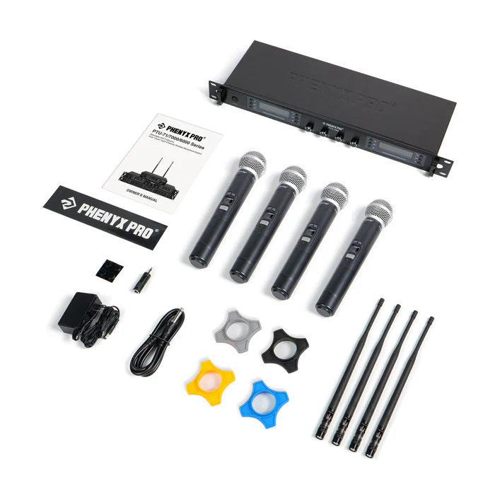 PTU-7000-4H | Quad UHF Wireless Microphone System w/ Auto-Scan - Image 5