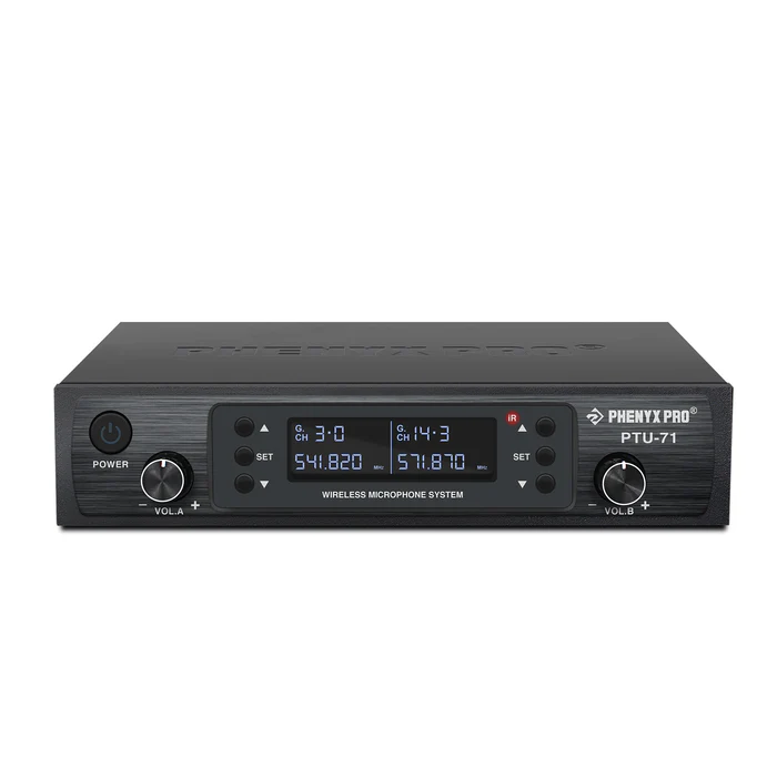PTU-71-2H | Dual UHF Wireless Microphone System w/ Auto-Scan - Image 6