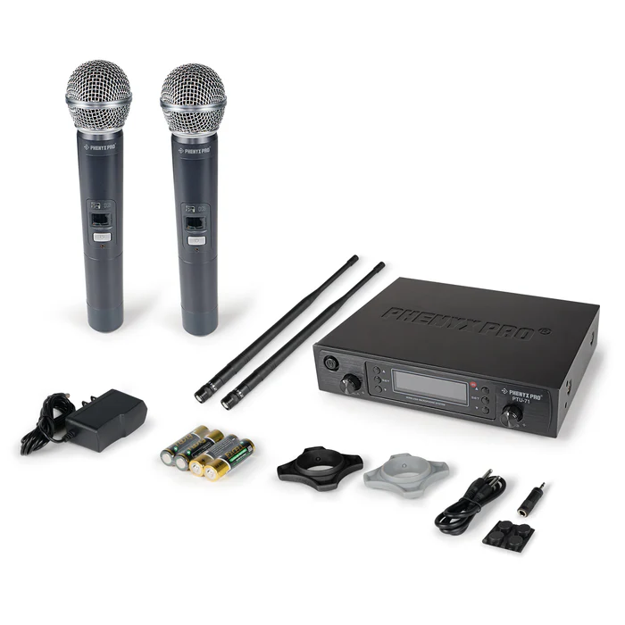 PTU-71-2H | Dual UHF Wireless Microphone System w/ Auto-Scan - Image 2